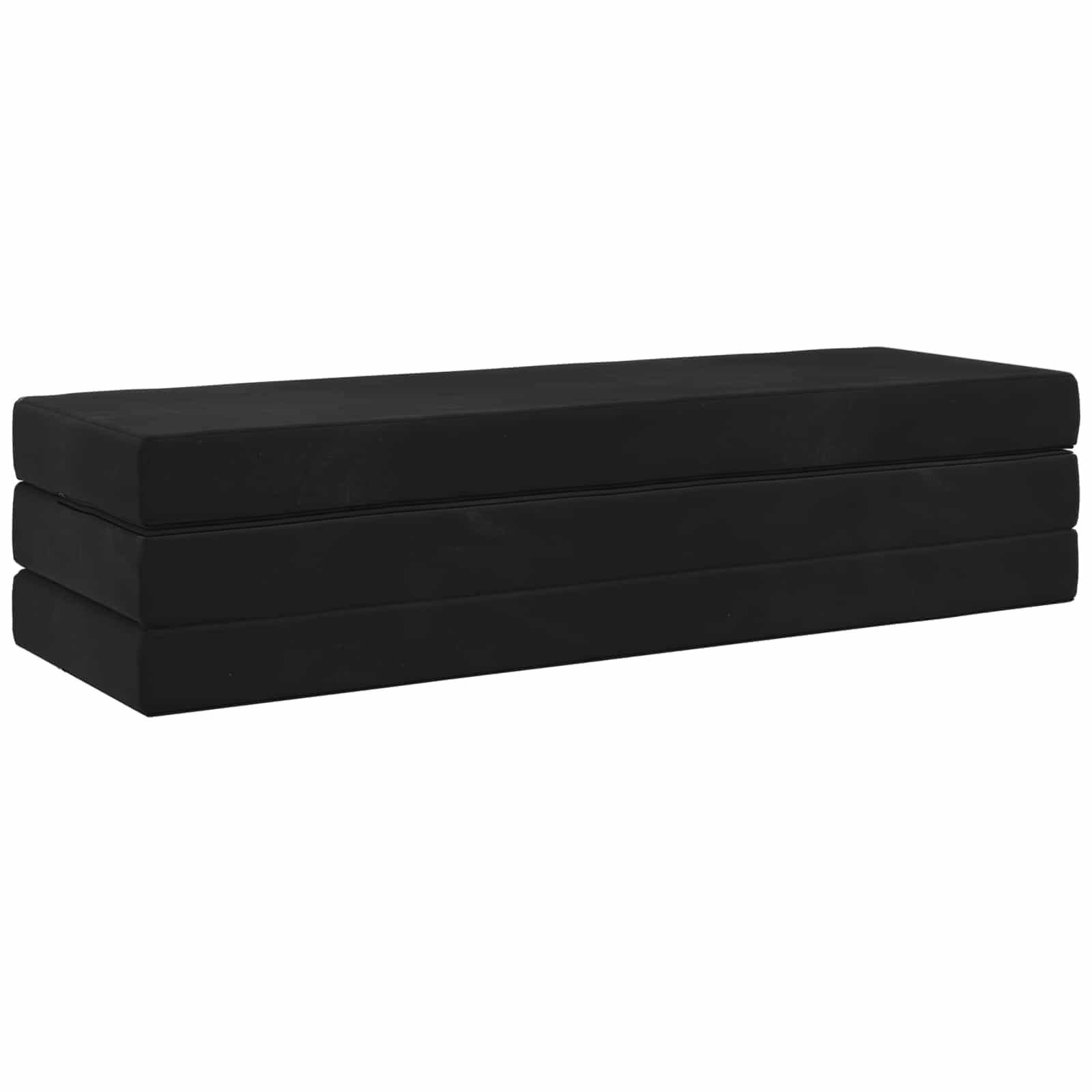 Sofa na razvlačenje 180 x 67 x 45 cm Crna