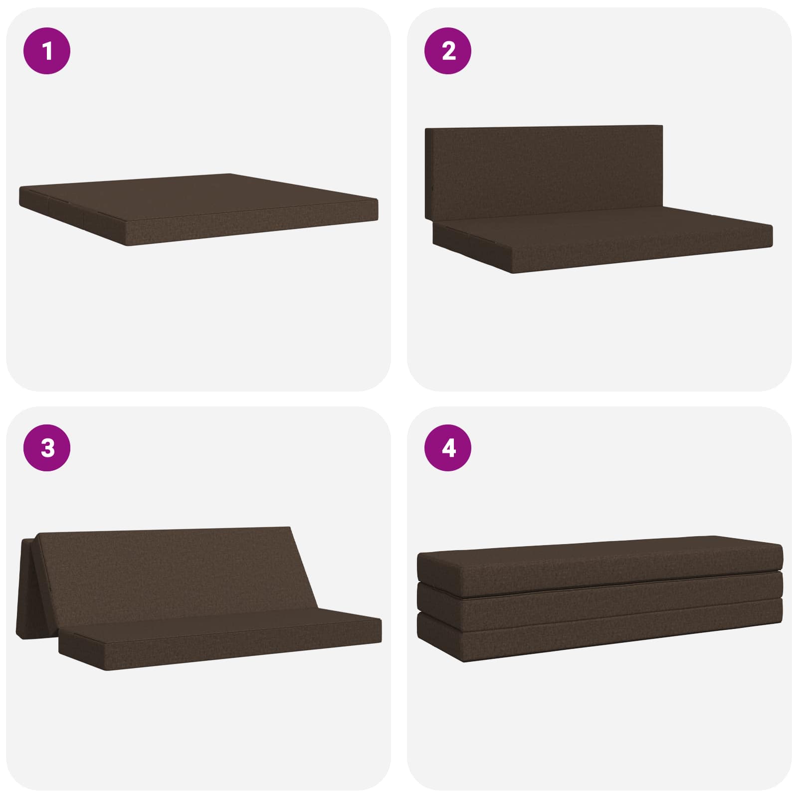 Sofa na razvlačenje 200 x 67 x 45 cm Sivosmeđa