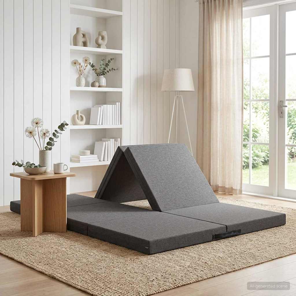 Sofa na razvlačenje 140 x 67 x 45 cm Svjetlosiva