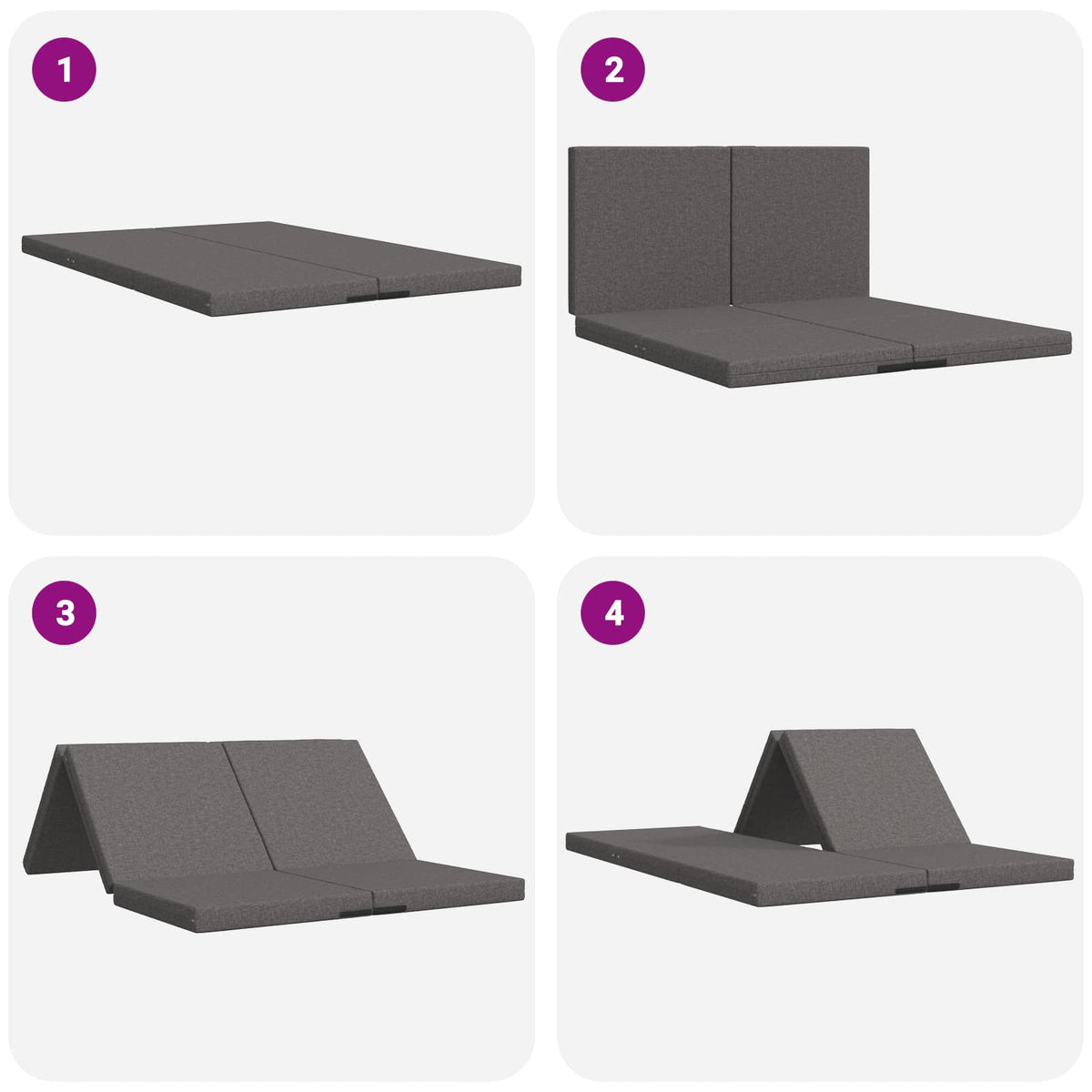 Sofa na razvlačenje 140 x 67 x 45 cm Svjetlosiva