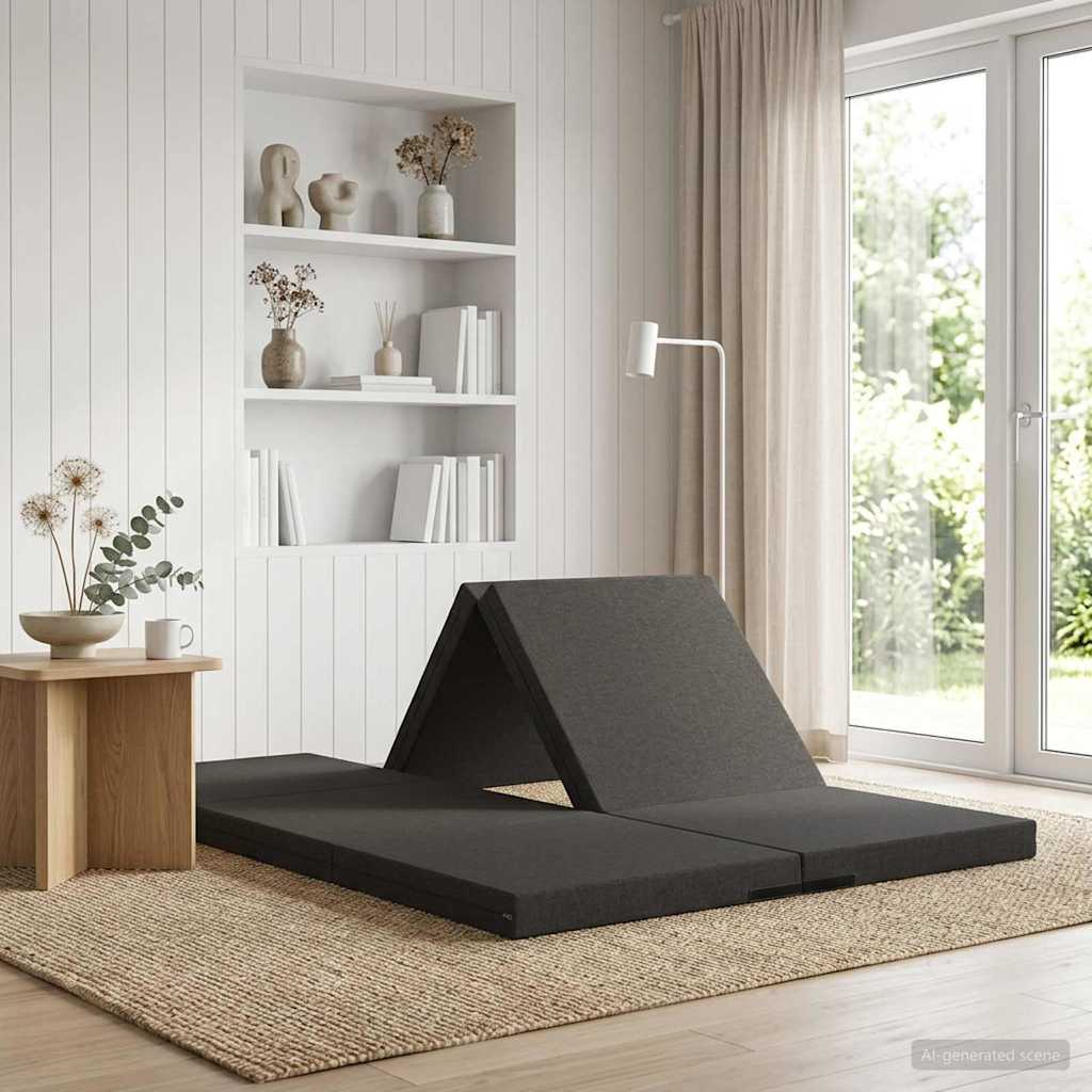 Sofa na razvlačenje 140 x 67 x 45 cm Tamnosiva