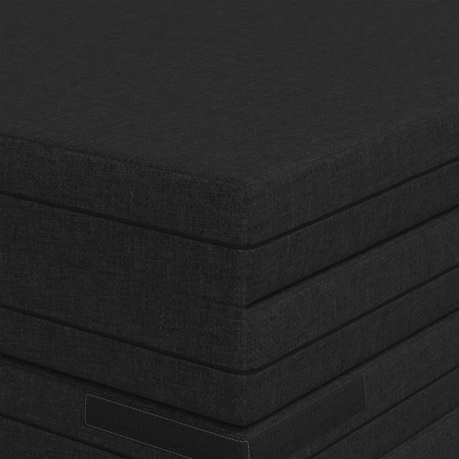Sofa na razvlačenje 140 x 67 x 45 cm Crna