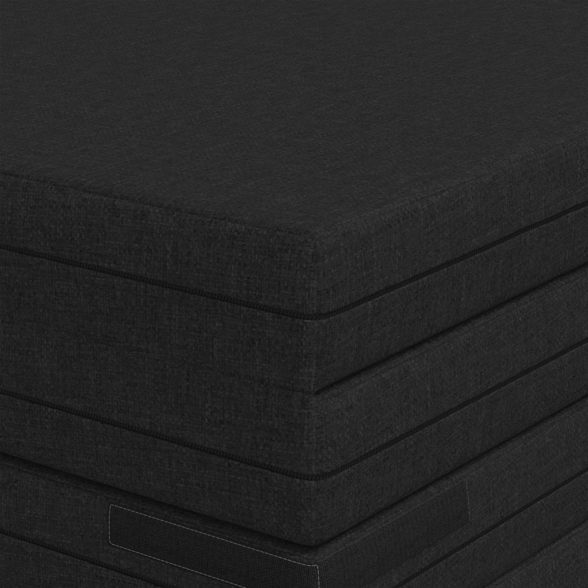 Sofa na razvlačenje 140 x 67 x 15 cm Crna