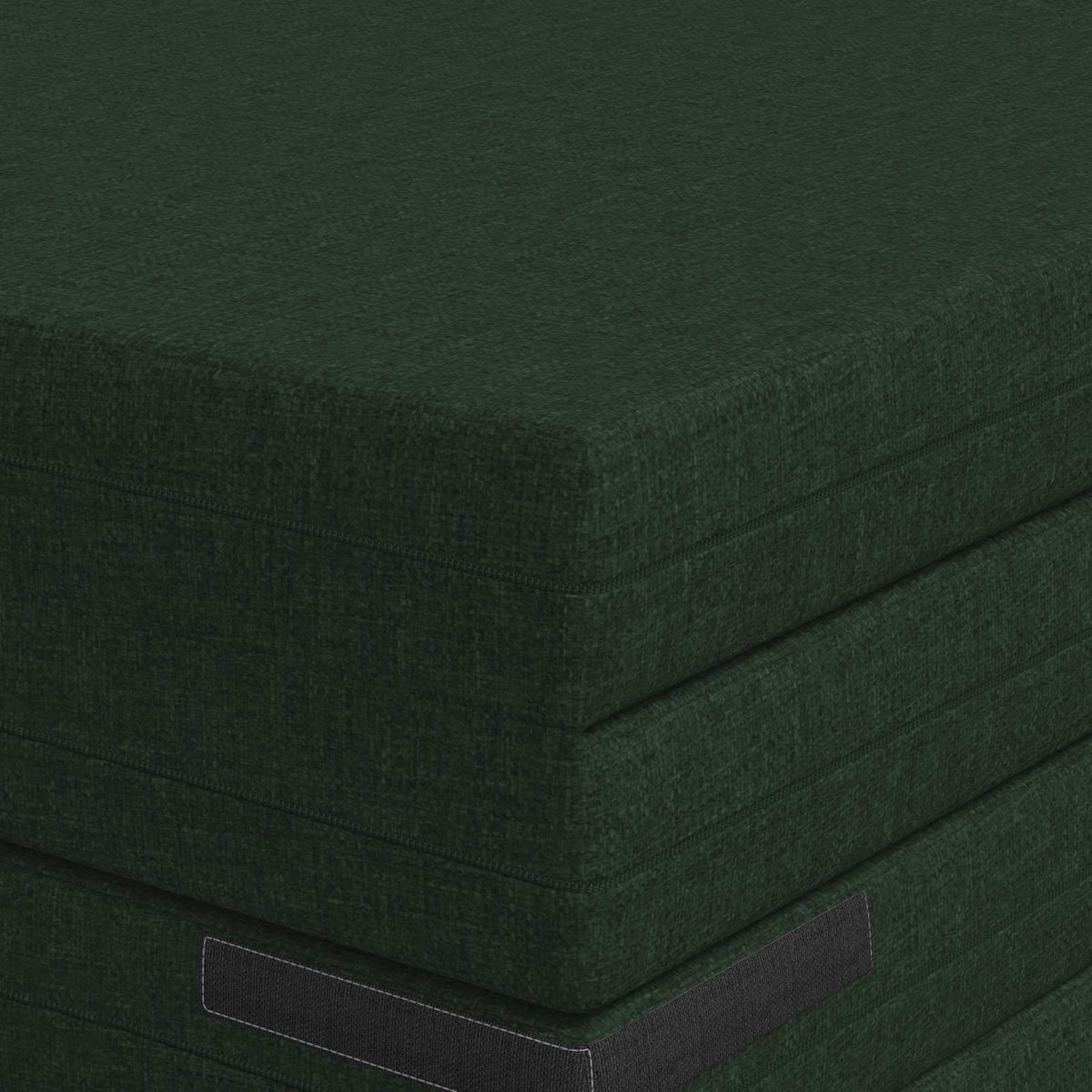 Sofa na razvlačenje 140 x 67 x 15 cm Tamnozelena