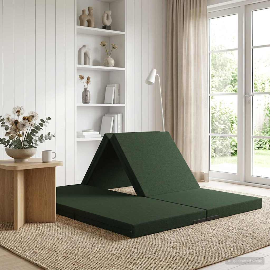 Sofa na razvlačenje 140 x 67 x 45 cm Tamnozelena