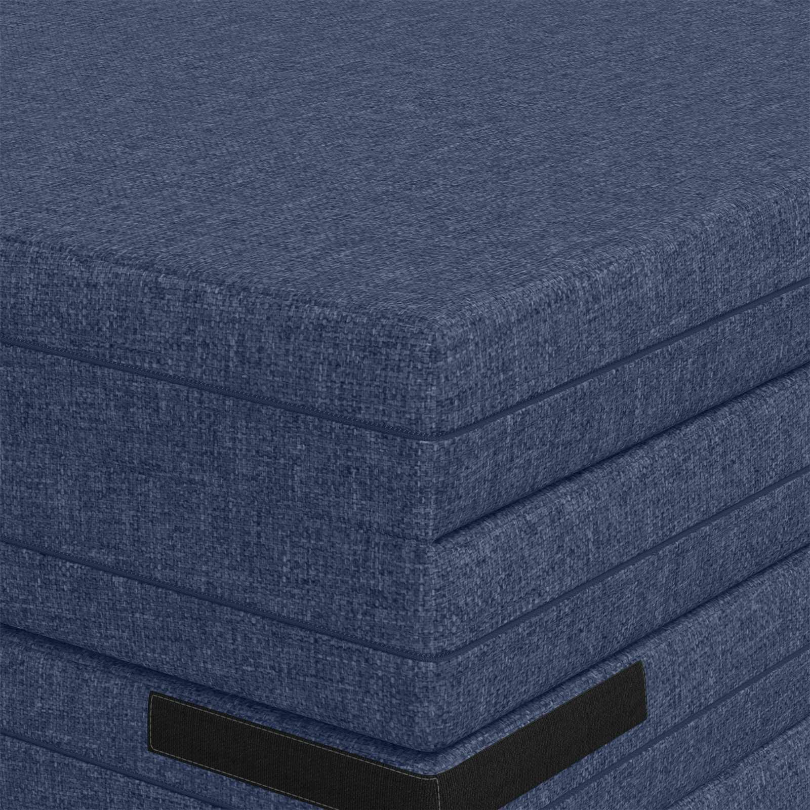 Sofa na razvlačenje 140 x 67 x 45 cm Plava