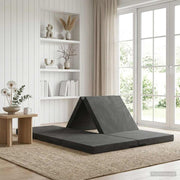 Sofa na razvlačenje 140 x 67 x 15 cm Tamnosiva