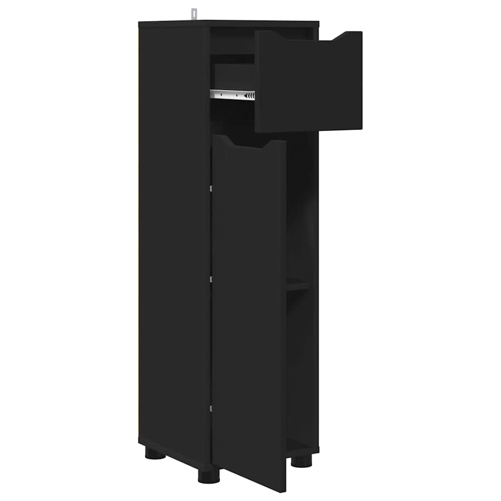 Kupaonski ormar Crna 30,5 x 30 x 101 cm Konstruirano drvo