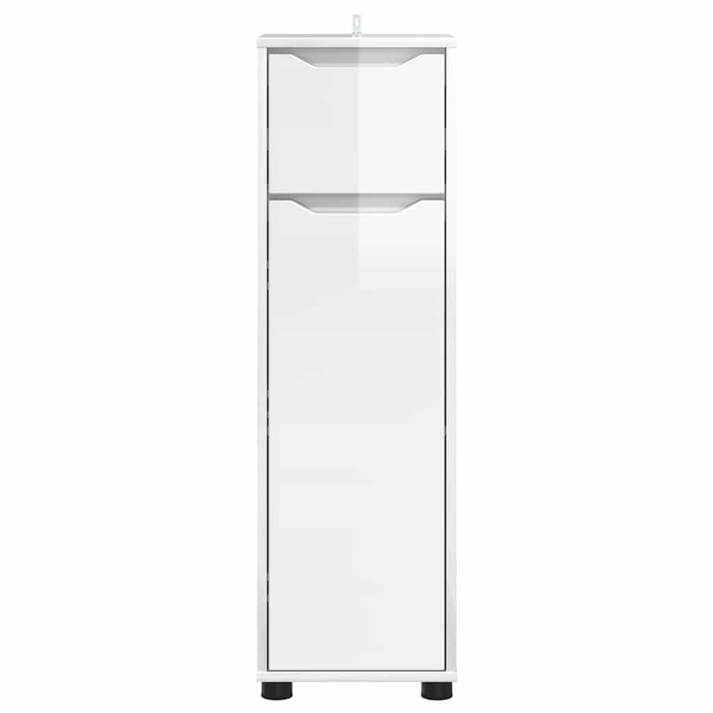 Kupaonski ormar s policom Visoki sjaj bijela 30,5 x 30 x 101 cm