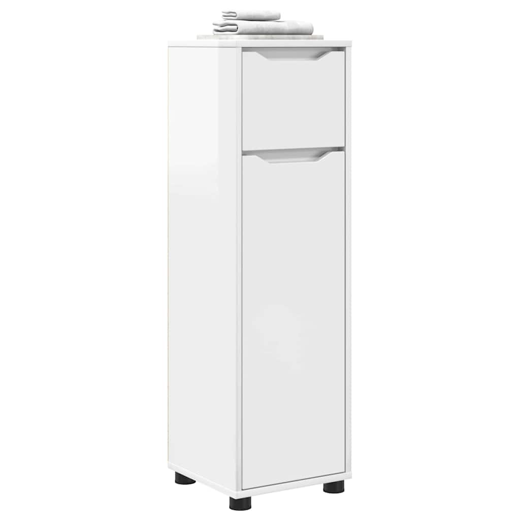 Kupaonski ormar s policom Visoki sjaj bijela 30,5 x 30 x 101 cm