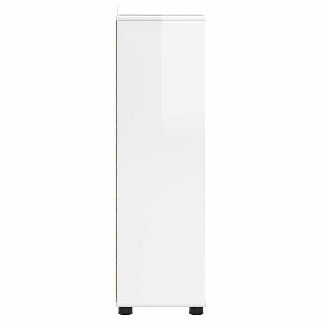 Kupaonski ormar s policom Visoki sjaj bijela 30,5 x 30 x 101 cm