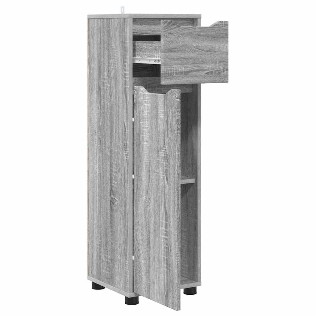 Kupaonski ormar s ladicama Siva Sonoma 30,5 x 30 x 101 cm
