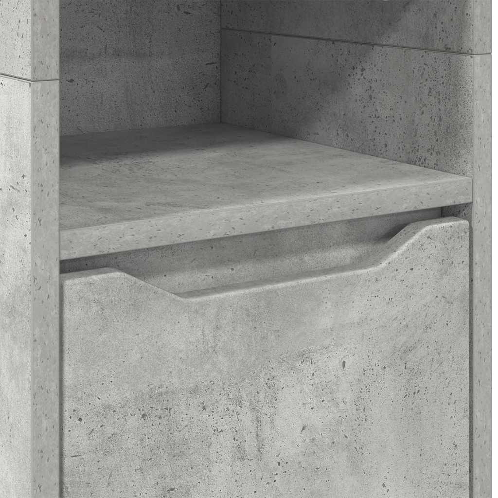 Kupaonski ormar s policom Betonski sivi 30,5 x 30 x 195 cm