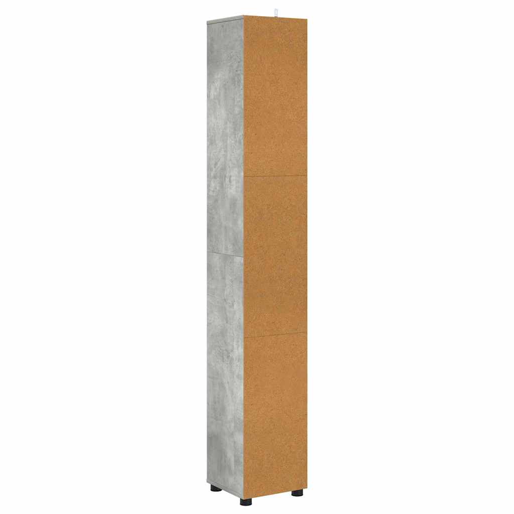 Kupaonski ormar s policom Betonski sivi 30,5 x 30 x 195 cm