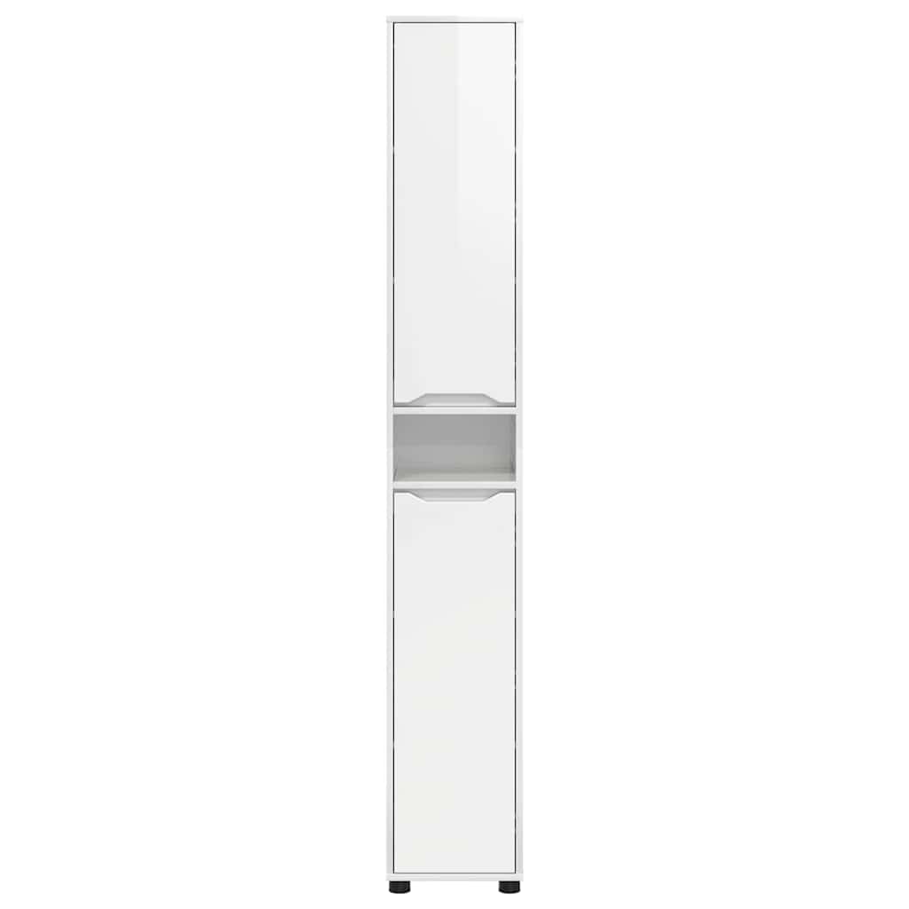 Kupaonski ormar s policom Visoki sjaj bijela 30,5 x 30 x 195 cm