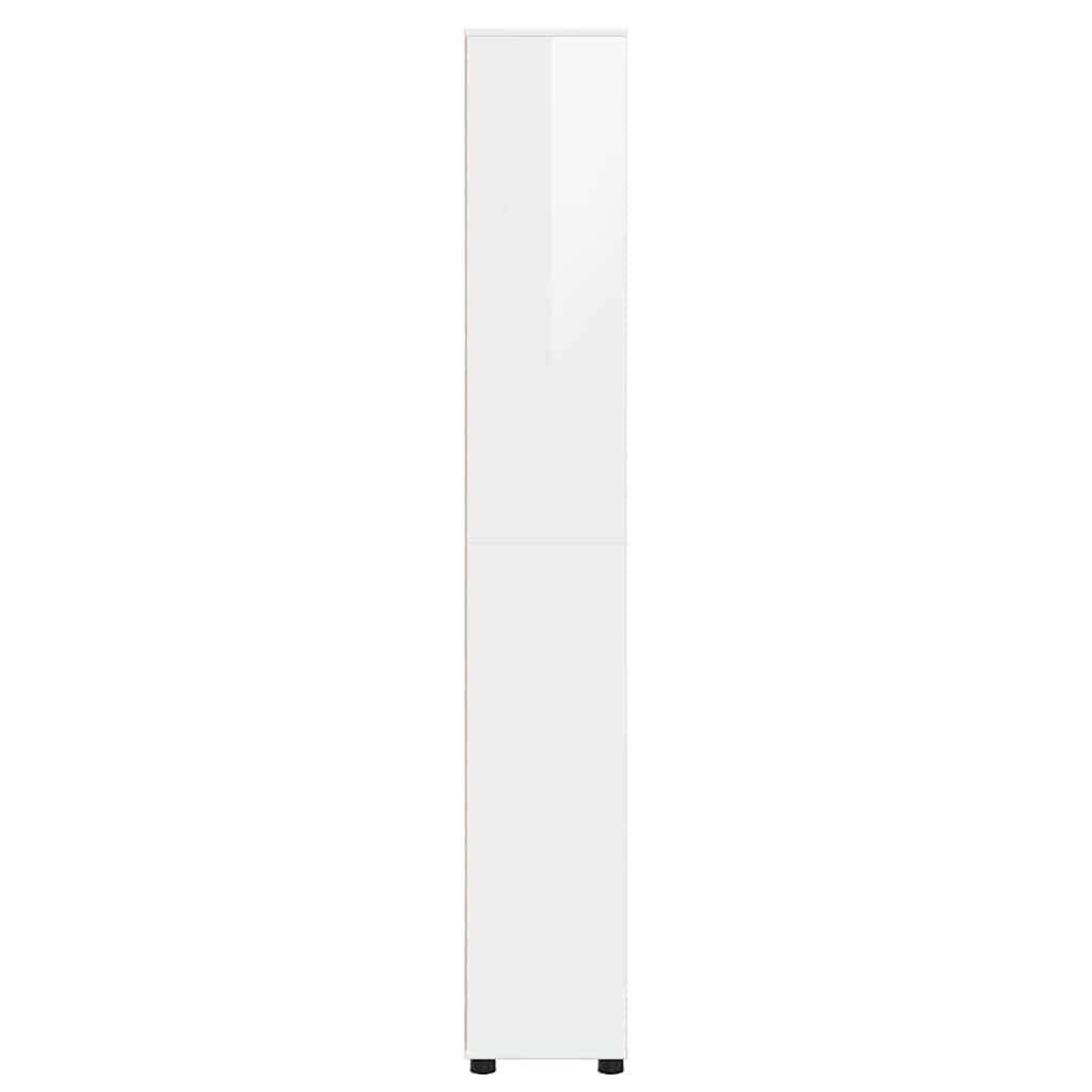 Kupaonski ormar s policom Visoki sjaj bijela 30,5 x 30 x 195 cm