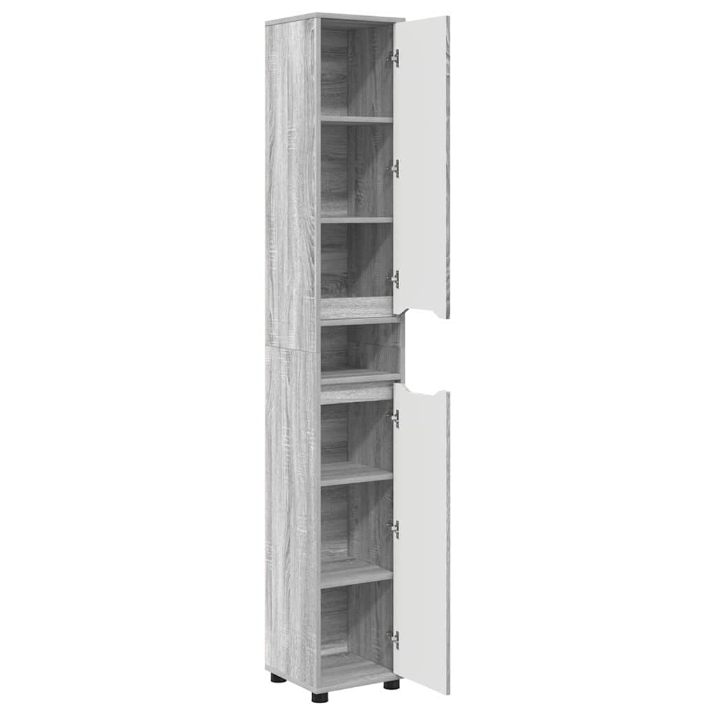 Kupaonski ormar s policom Siva Sonoma 30,5 x 30 x 195 cm