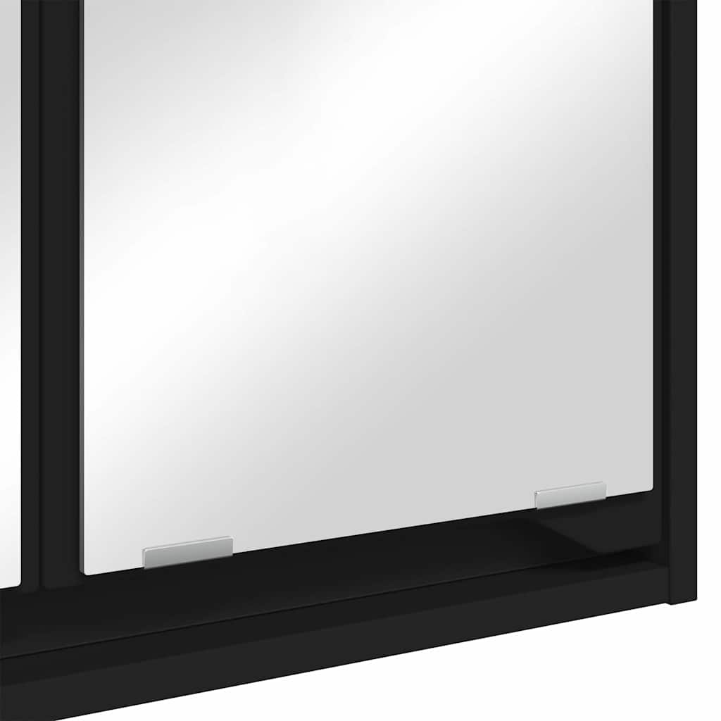 Kupaonski ormar s ogledalom s policom Crna 60 x 20 x 60 cm
