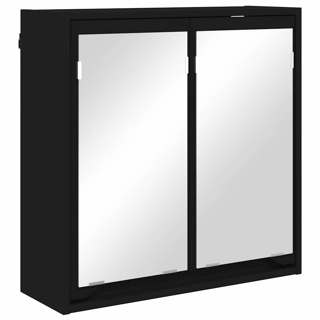 Kupaonski ormar s ogledalom s policom Crna 60 x 20 x 60 cm