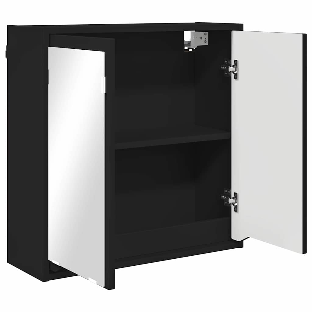 Kupaonski ormar s ogledalom s policom Crna 60 x 20 x 60 cm