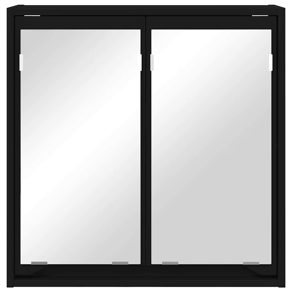 Kupaonski ormar s ogledalom s policom Crna 60 x 20 x 60 cm