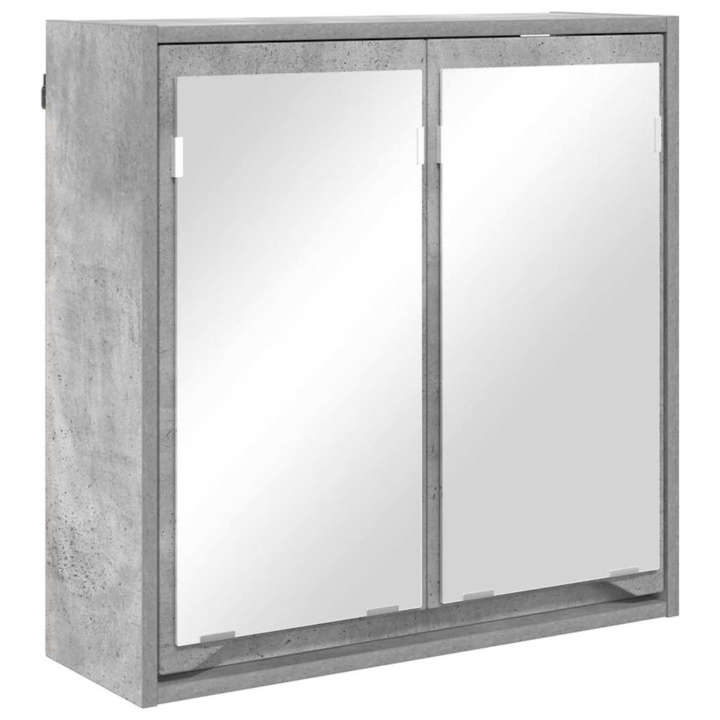 Kupaonski ormar s ogledalom Zidne Betonski sivi 60 x 20 x 60 cm