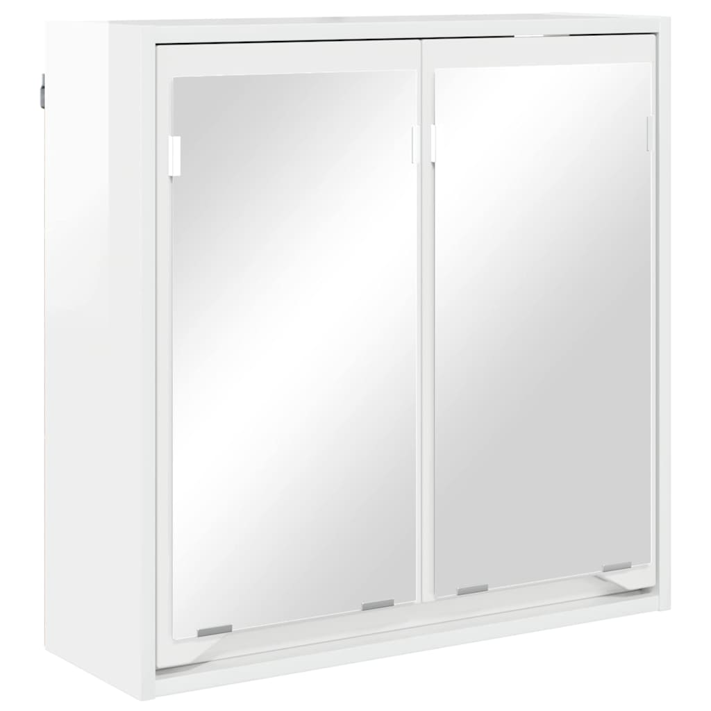 Kupaonski ormar s ogledalom Visoki sjaj bijela 60 x 20 x 60 cm