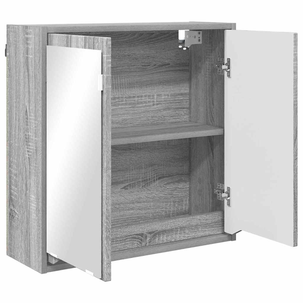 Kupaonski ormar s ogledalom Zidne Siva Sonoma 60 x 20 x 60 cm