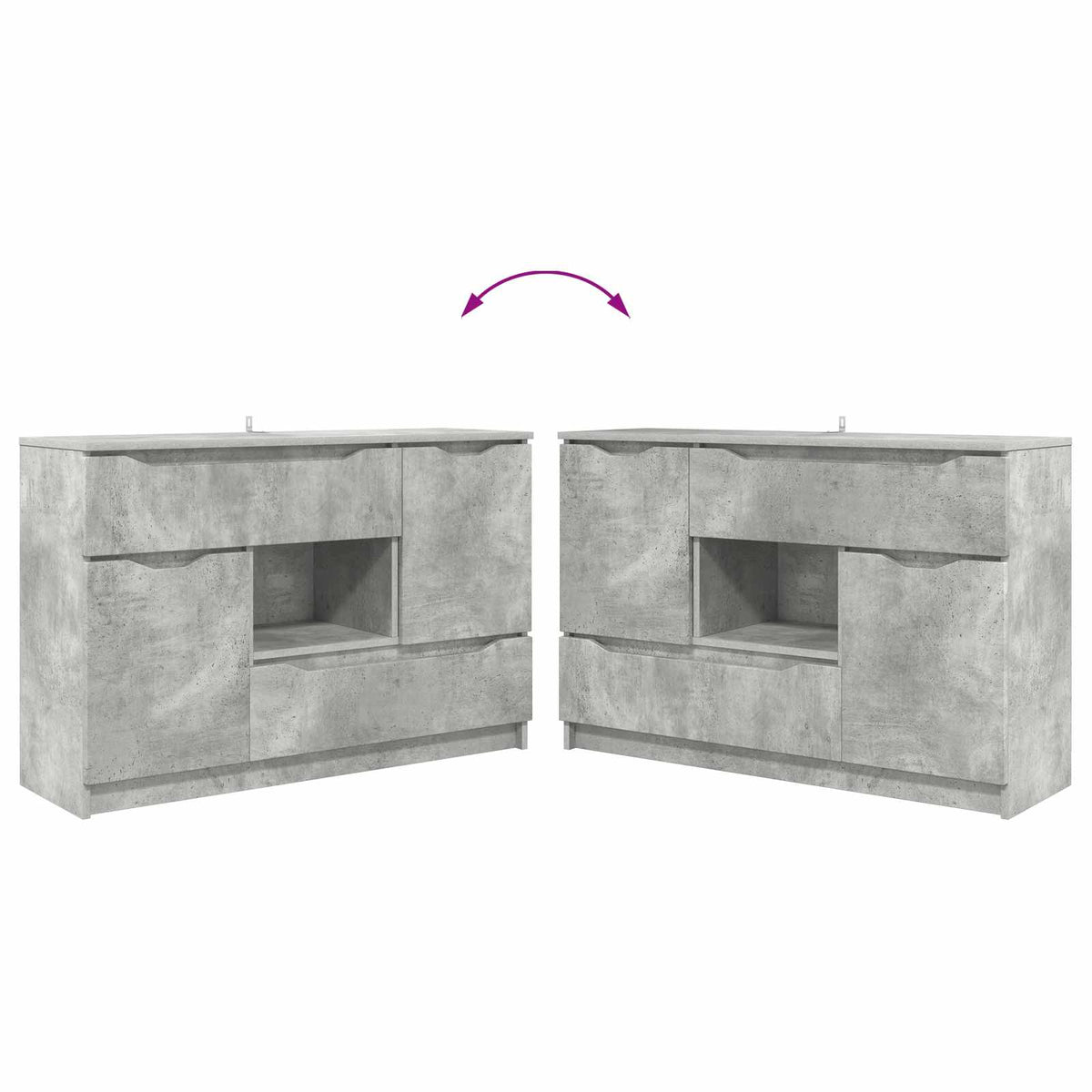 Kreveta Betonski sivi 100 x 30 x 65,6 Konstruirano drvo
