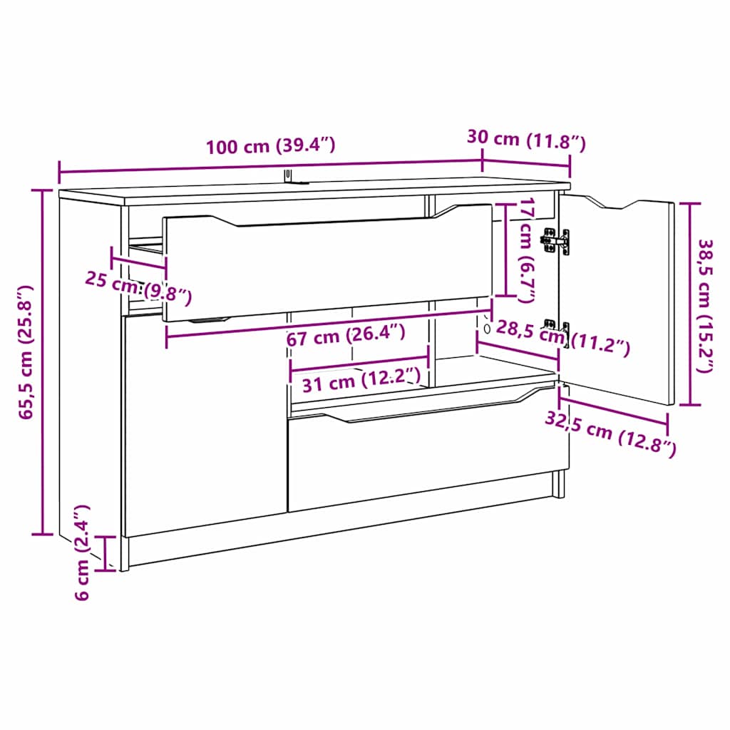 Kreveta Dimljeni hrast 100 x 30 x 65,6 Konstruirano drvo