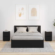 Noćni ormarići 2 pcs Crna 30,5 x 30 x 43 cm Konstruirano drvo