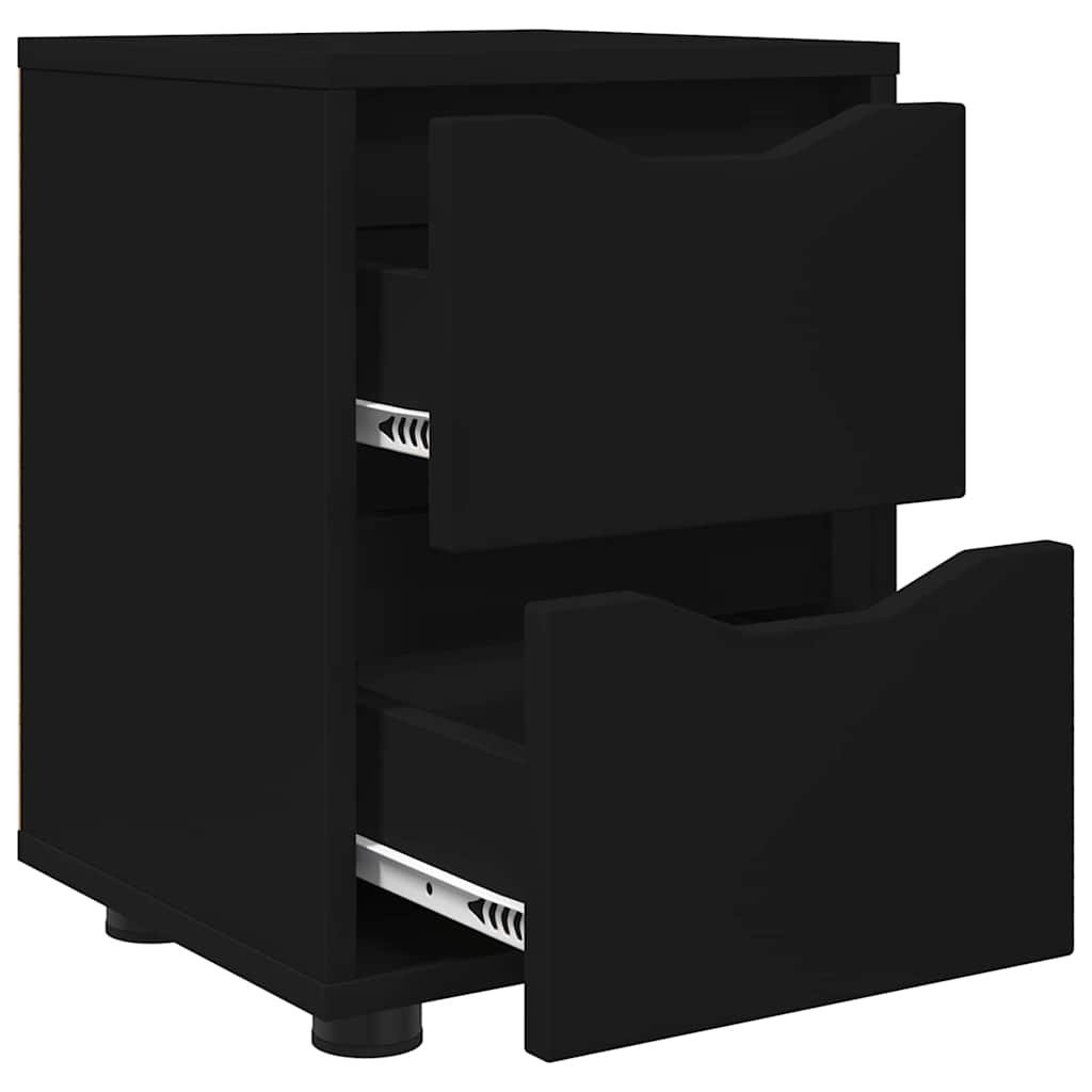 Noćni ormarići 2 pcs Crna 30,5 x 30 x 43 cm Konstruirano drvo