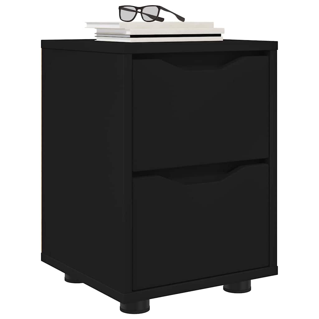 Noćni ormarići 2 pcs Crna 30,5 x 30 x 43 cm Konstruirano drvo
