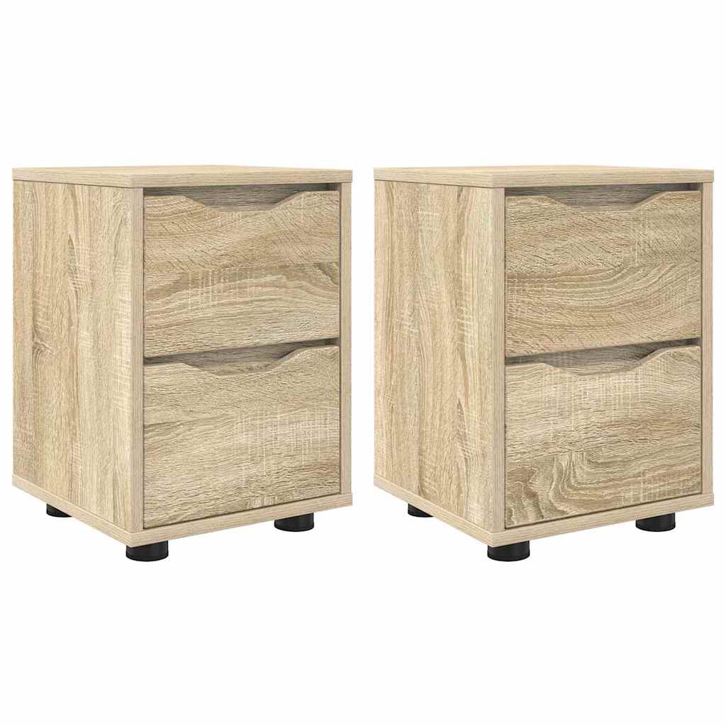Noćni ormarići s ladicama 2 pcs Sonoma hrast 30,5 x 30 x 43 cm
