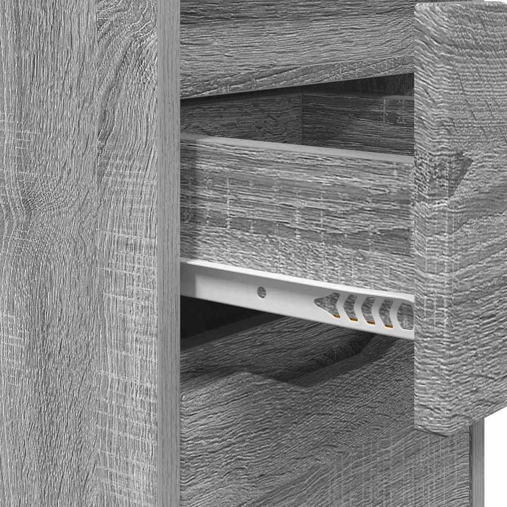 Noćni ormarići s ladicama 2 pcs Siva Sonoma 30,5 x 30 x 43 cm