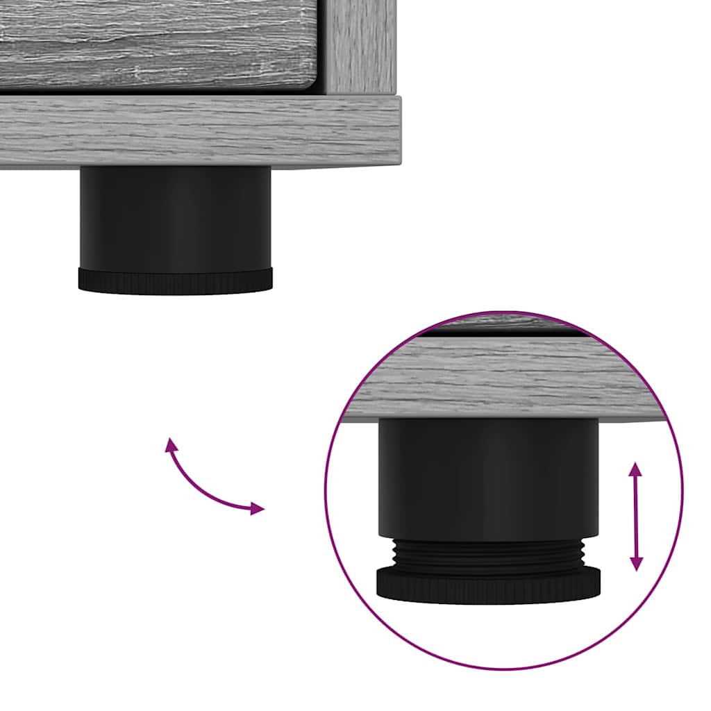 Noćni ormarići s ladicama 2 pcs Siva Sonoma 30,5 x 30 x 43 cm