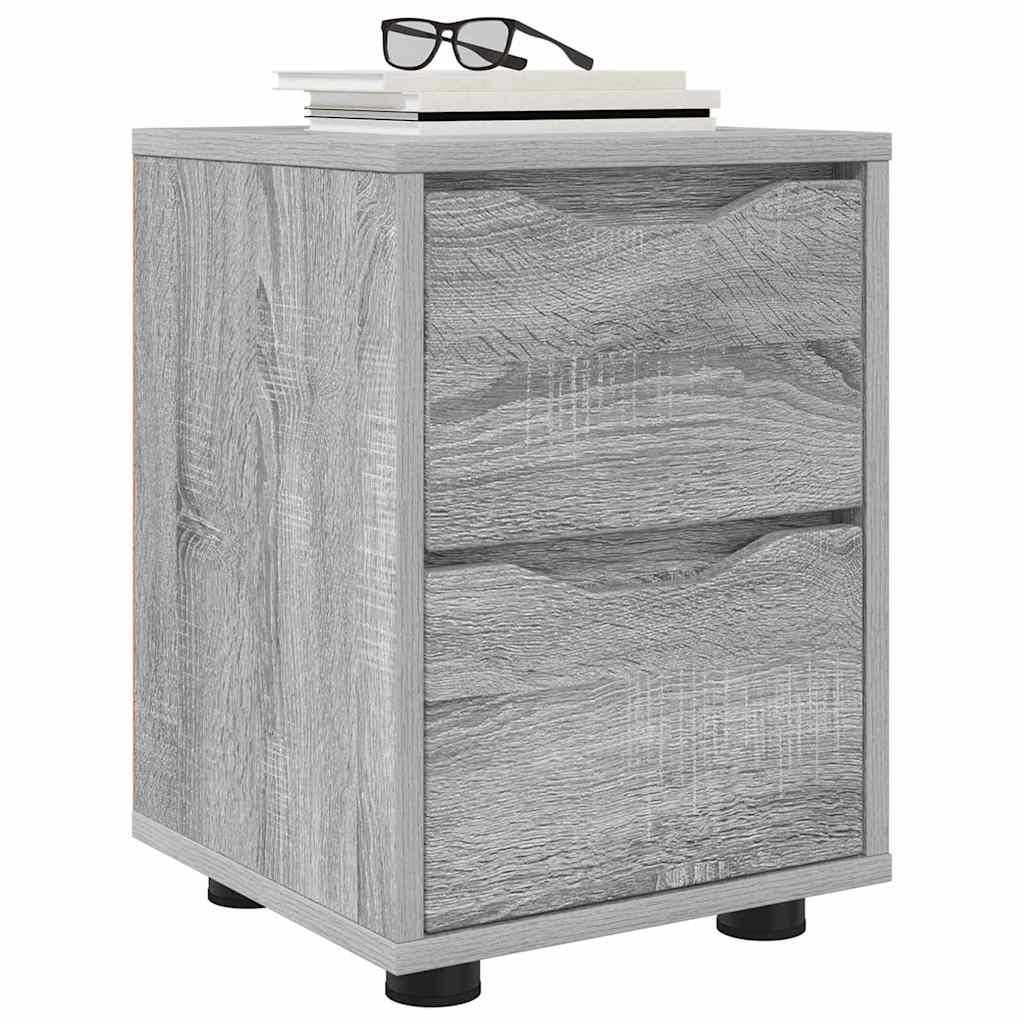 Noćni ormarići s ladicama 2 pcs Siva Sonoma 30,5 x 30 x 43 cm