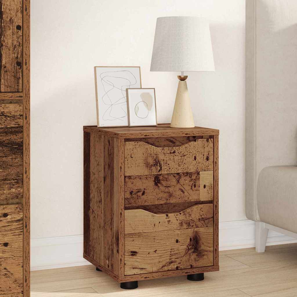 Noćni ormarići s ladicama 2 pcs Staro drvo 30,5 x 30 x 43 cm