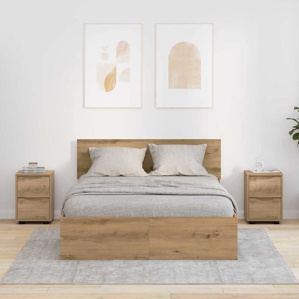 Noćni ormarići 2 pcs Umjetnički hrast 30,5 x 30 x 43 cm