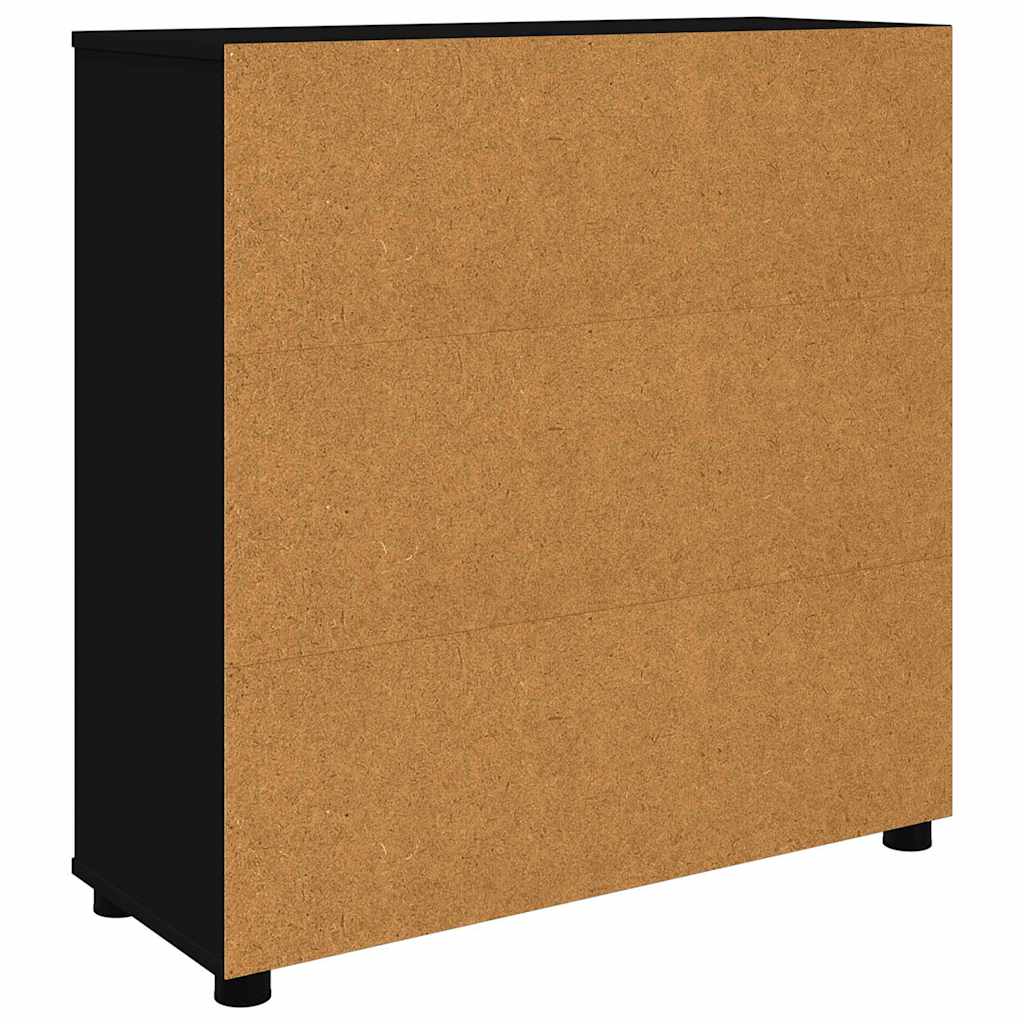 Ormarić za pohranu Crna 80 x 31 x 81 cm Konstruirano drvo