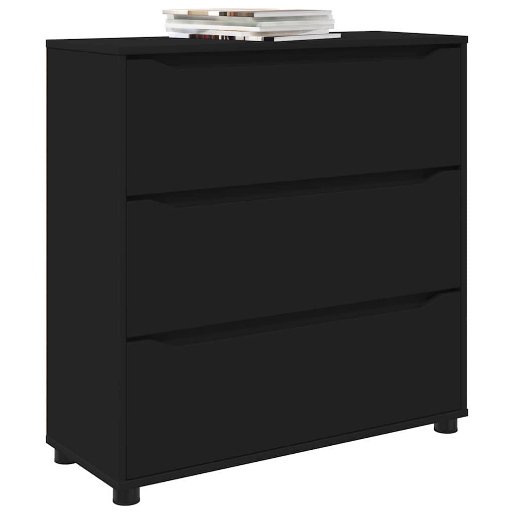 Ormarić za pohranu Crna 80 x 31 x 81 cm Konstruirano drvo