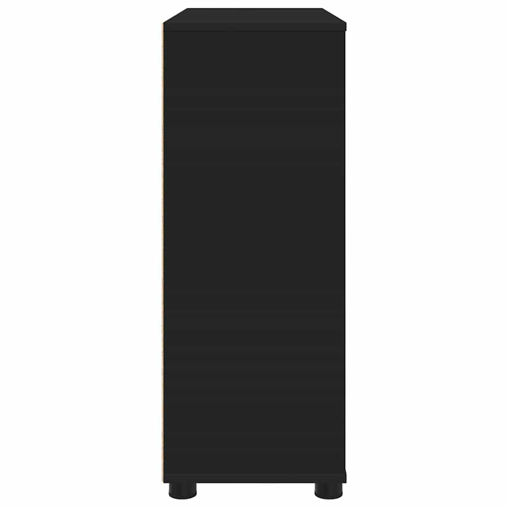 Ormarić za pohranu Crna 80 x 31 x 81 cm Konstruirano drvo