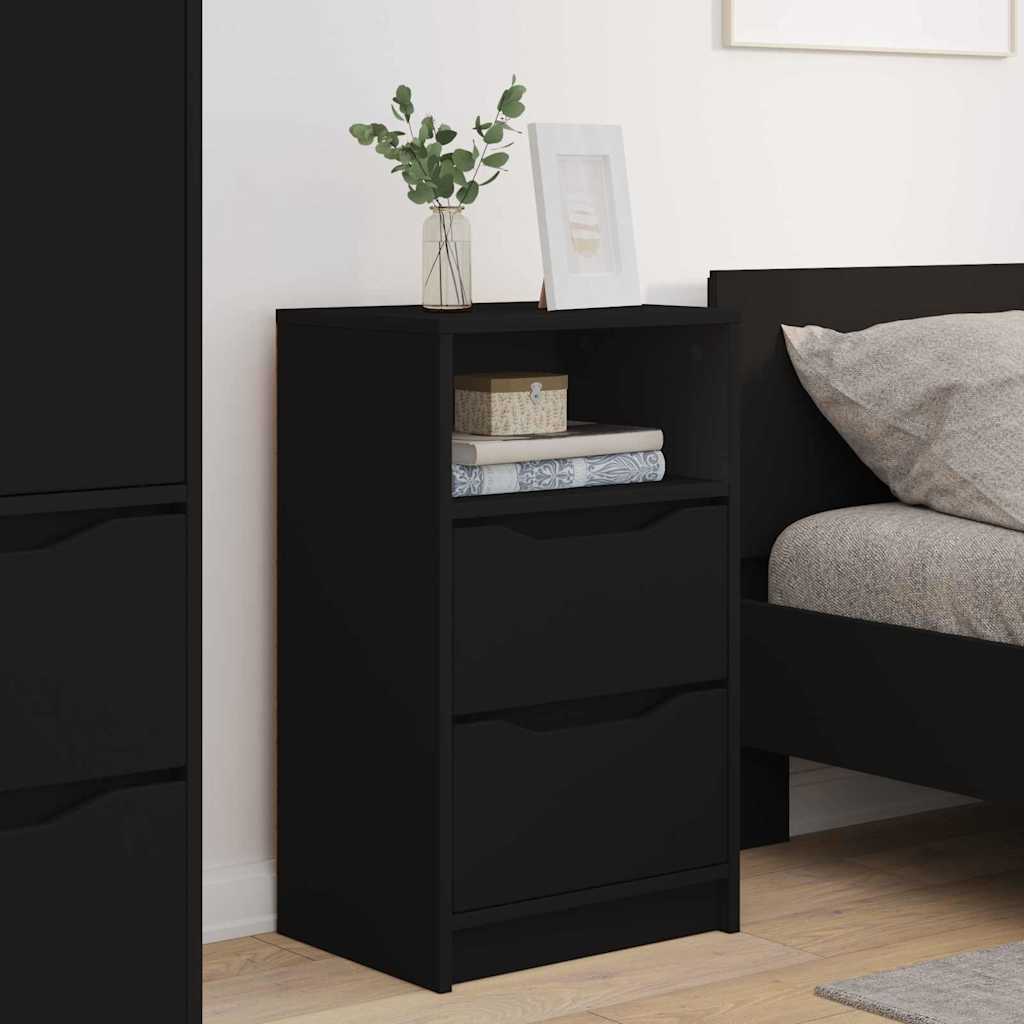 Noćni ormarići 2 pcs Crna 40 x 30 x 467 cm Konstruirano drvo