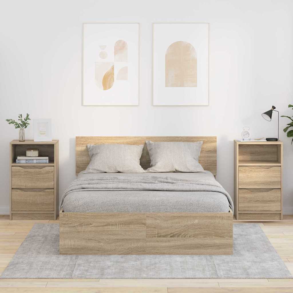 Noćni ormarići s ladicama 2 pcs Sonoma hrast 40 x 30 x 467 cm