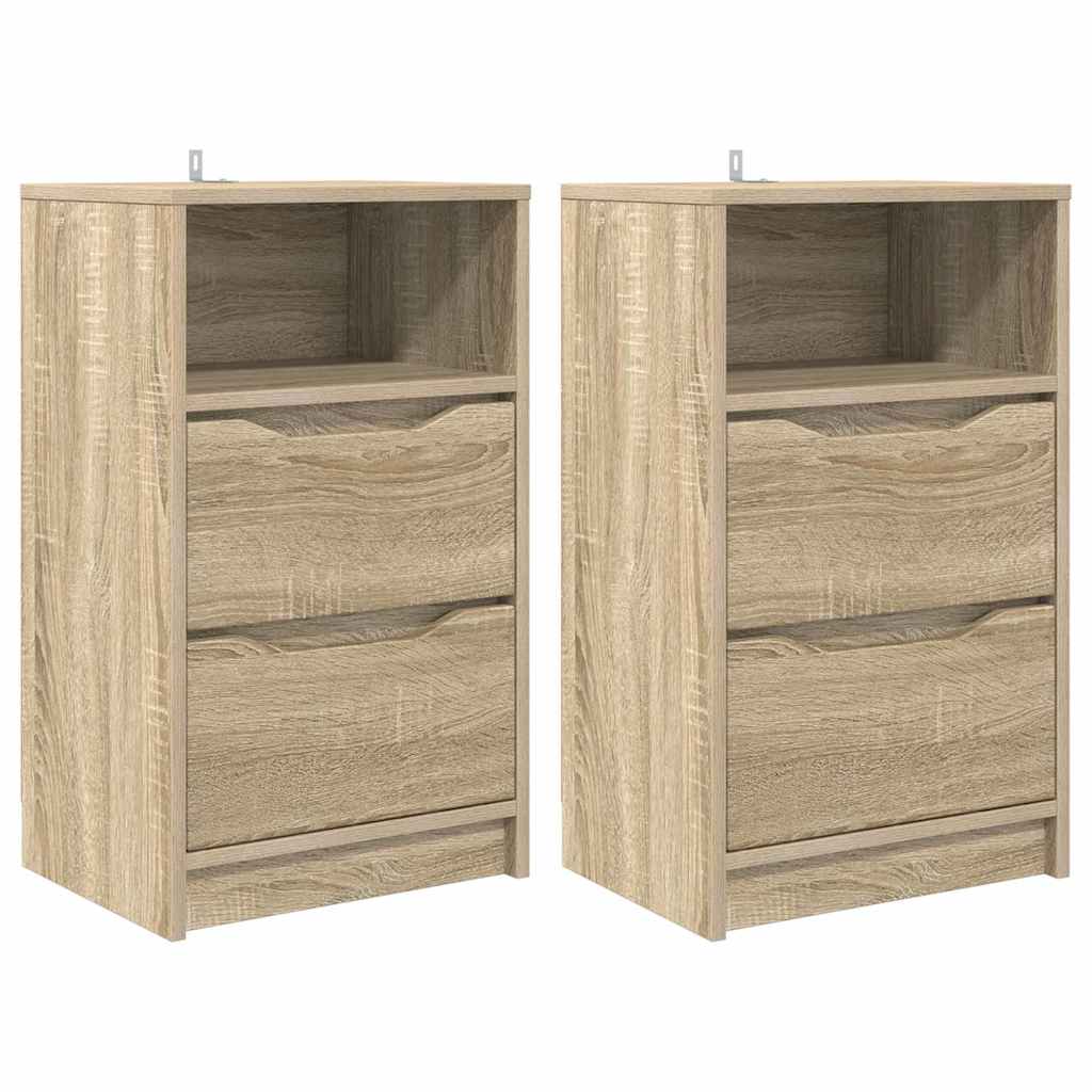 Noćni ormarići s ladicama 2 pcs Sonoma hrast 40 x 30 x 467 cm