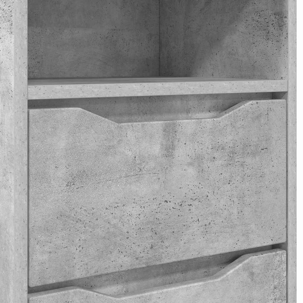 Noćni ormarići s ladicama 2 pcs Betonski sivi 40 x 30 x 467 cm