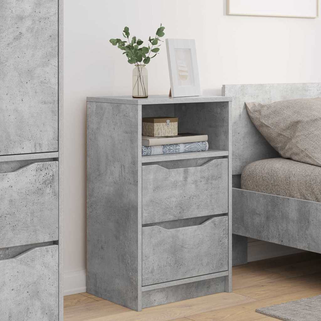 Noćni ormarići s ladicama 2 pcs Betonski sivi 40 x 30 x 467 cm