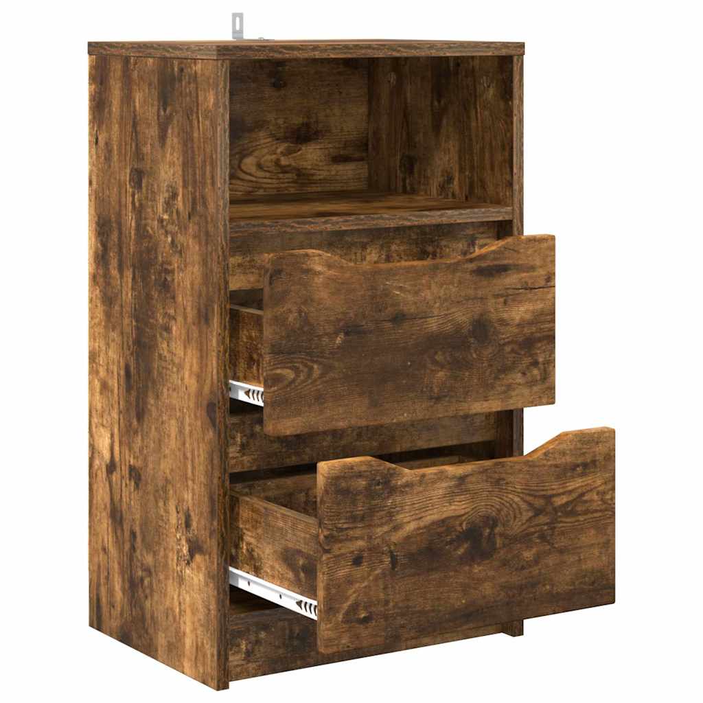 Noćni ormarići s ladicama 2 pcs Dimljeni hrast 40 x 30 x 467 cm