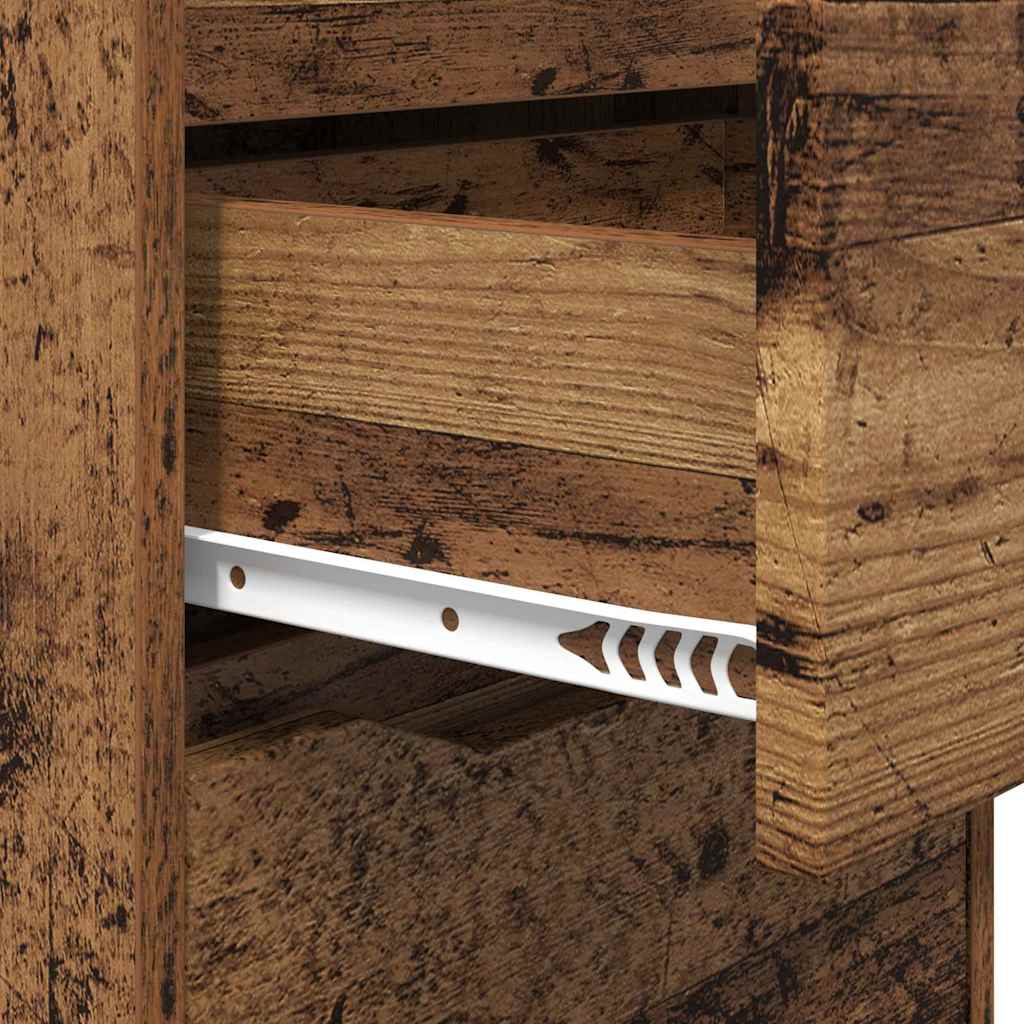 Noćni ormarići s ladicama 2 pcs Staro drvo 40 x 30 x 467 cm