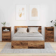 Noćni ormarići s ladicama 2 pcs Staro drvo 40 x 30 x 467 cm